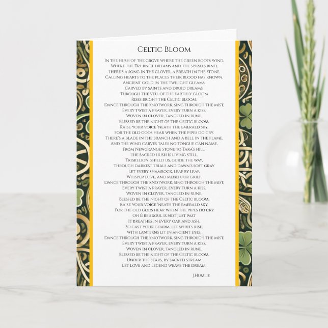 Celtic Bloom Card (Front)