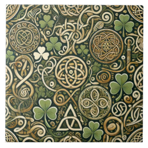 Celtic Bloom Ceramic Tile