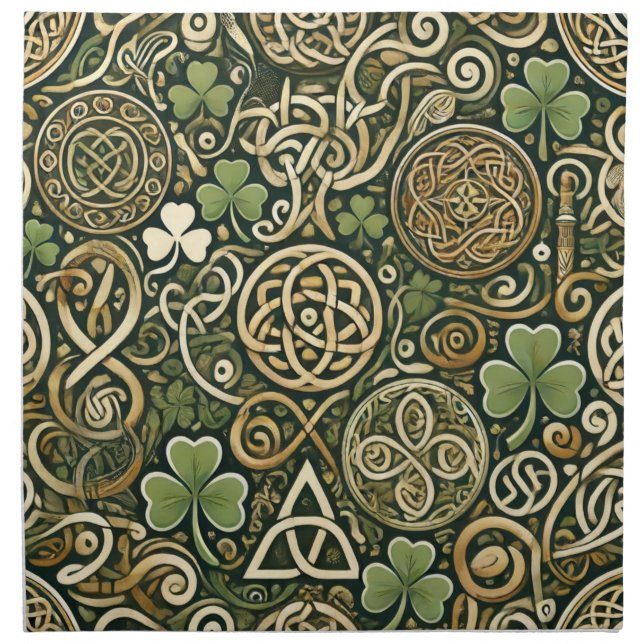Celtic Bloom Cloth Napkin (Front)