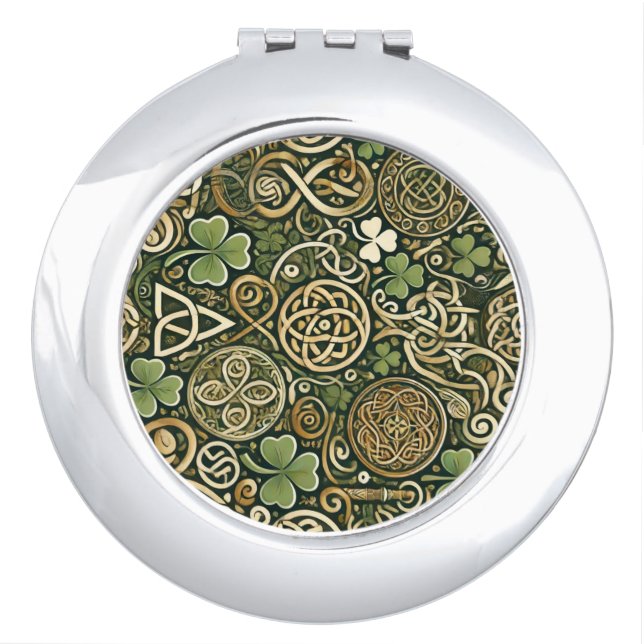 Celtic Bloom Compact Mirror (Front)