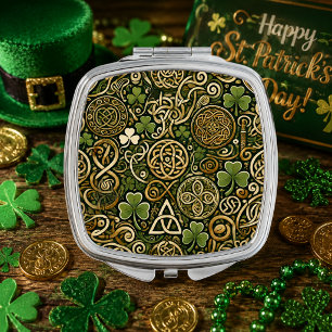 Celtic Bloom Compact Mirror