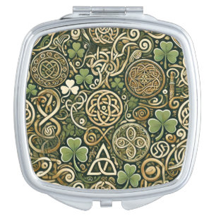 Celtic Bloom Compact Mirror