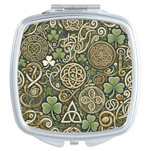 Celtic Bloom Compact Mirror (Front)