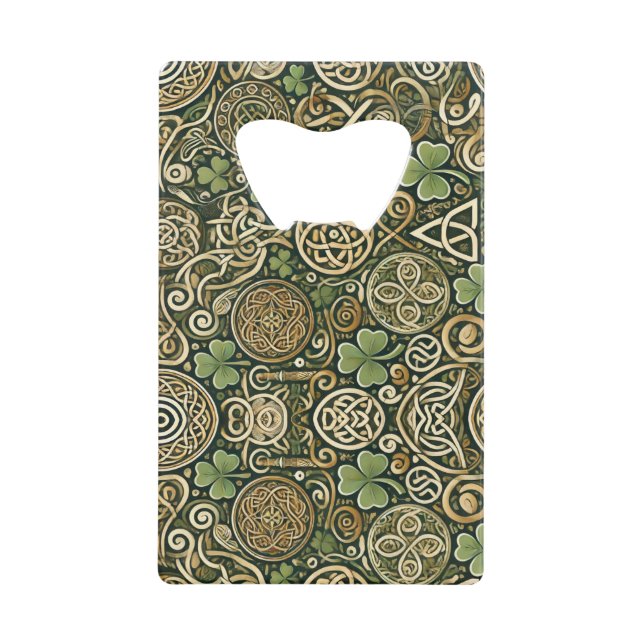 Celtic Bloom Credit Card Bottle Opener (Front)