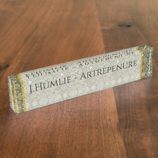 Celtic Bloom Desk Name Plate (Side)