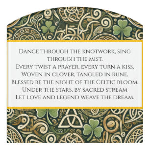 Celtic Bloom Door Sign
