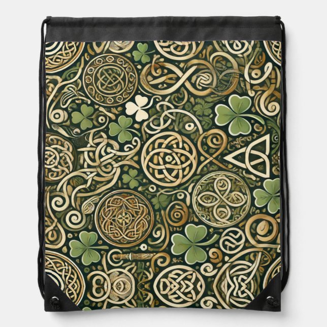 Celtic Bloom Drawstring Bag (Front)