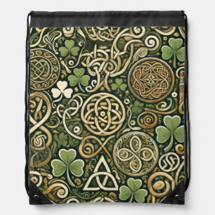 Celtic Bloom Drawstring Bag