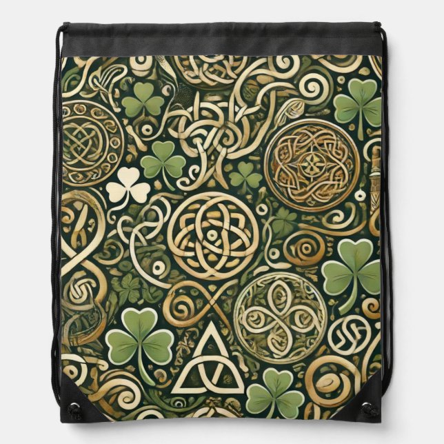 Celtic Bloom Drawstring Bag (Front)