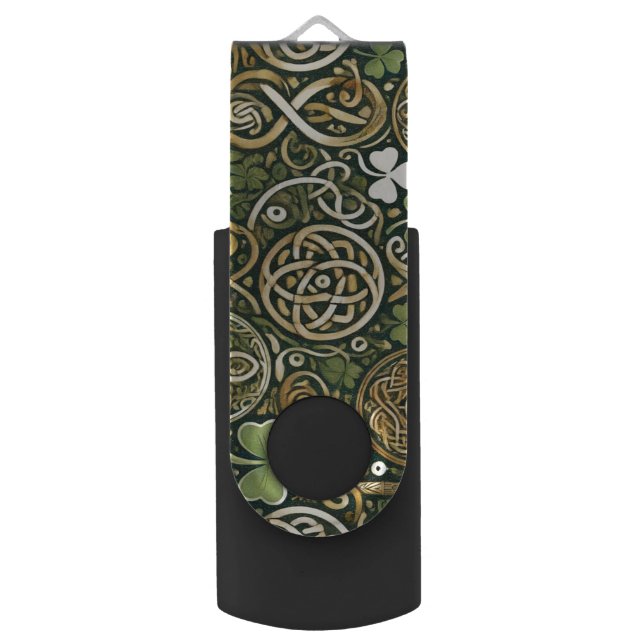 Celtic Bloom Flash Drive (Back (Vertical))