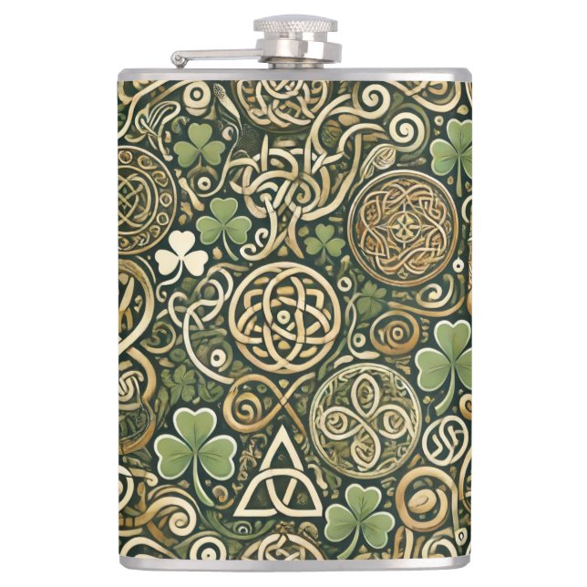 Celtic Bloom Flask (Front)