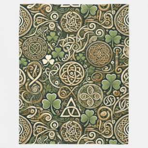 Celtic Bloom Fleece Blanket