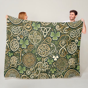 Celtic Bloom Fleece Blanket