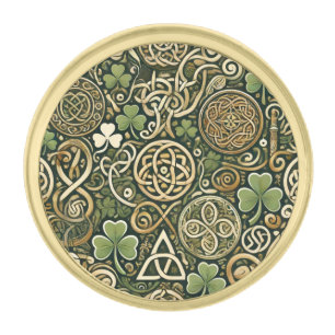 Celtic Bloom Gold Finish Lapel Pin