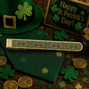 Celtic Bloom Gold Finish Tie Bar