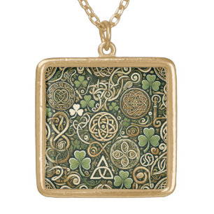 Celtic Bloom Gold Plated Necklace