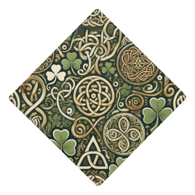 Celtic Bloom Graduation Cap Topper (Front)