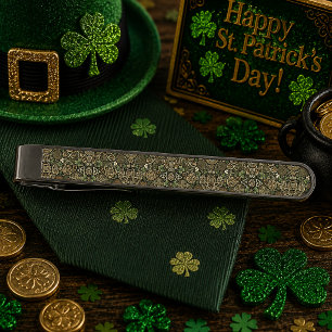 Celtic Bloom Gunmetal Finish Tie Bar