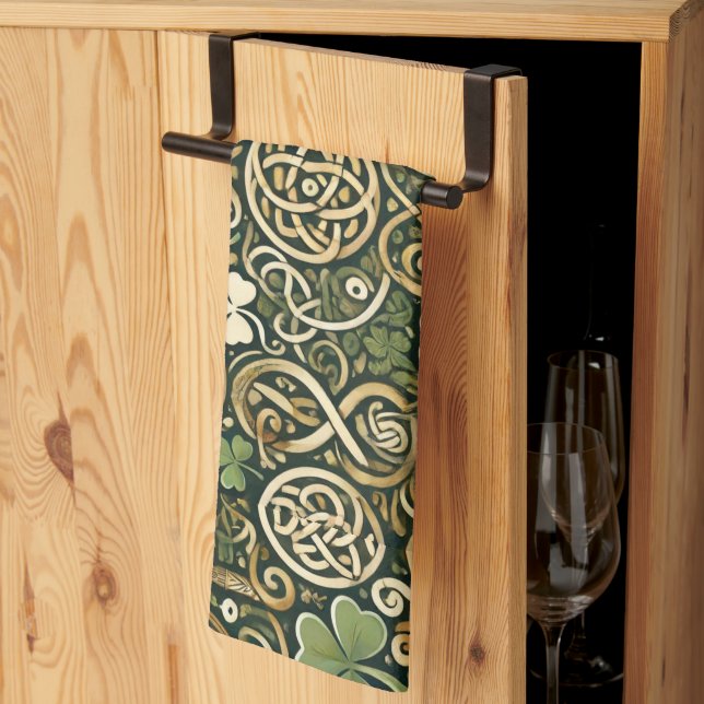 Celtic Bloom Kitchen Towel (Thirds Fold)