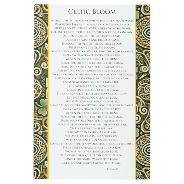 Celtic Bloom Metal Print (Front)