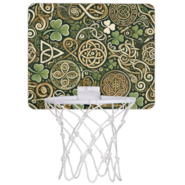 Celtic Bloom Mini Basketball Hoop (Front)