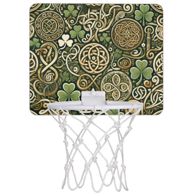 Celtic Bloom Mini Basketball Hoop (Front)