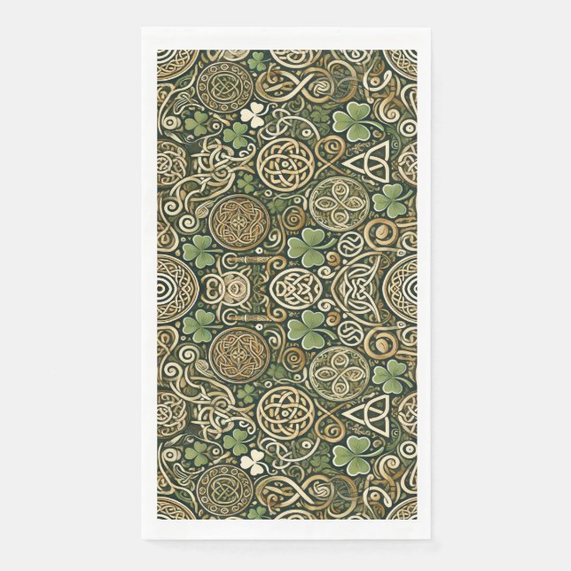 Celtic Bloom Paper Guest Towels (Front)