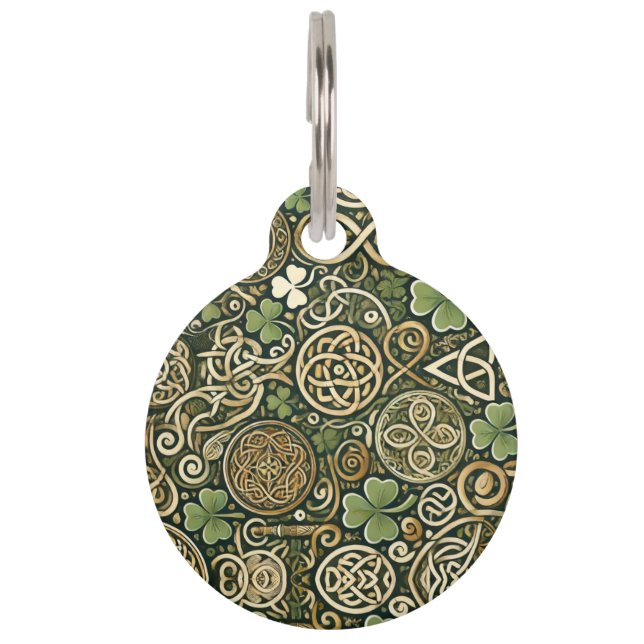 Celtic Bloom Pet ID Tag (Front)