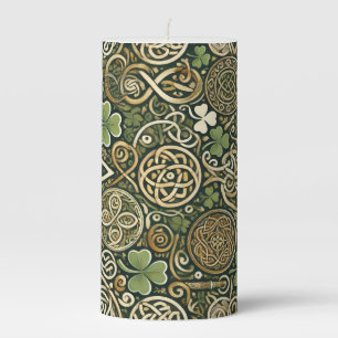 Celtic Bloom Pillar Candle