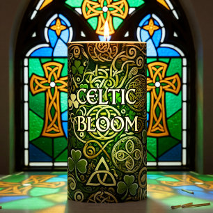 Celtic Bloom Pillar Candle