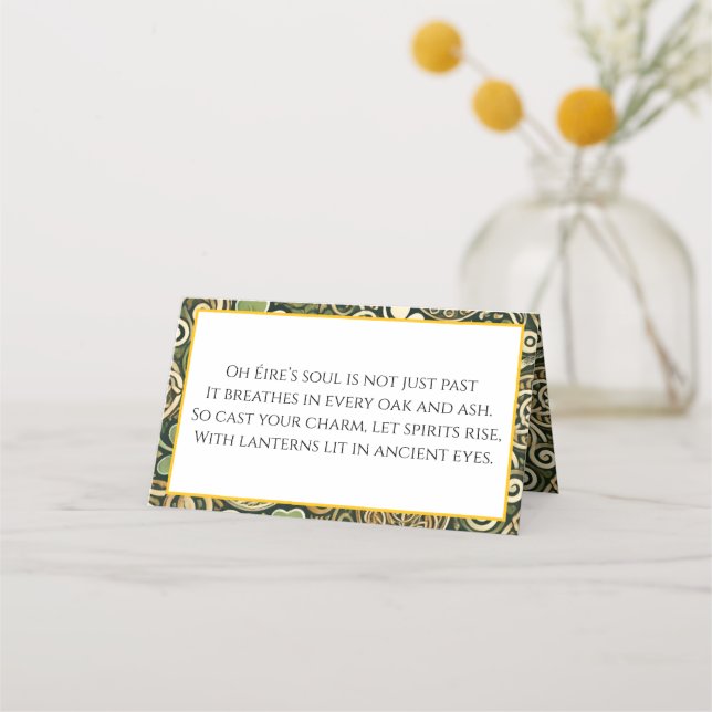 Celtic Bloom Place Card (Front)