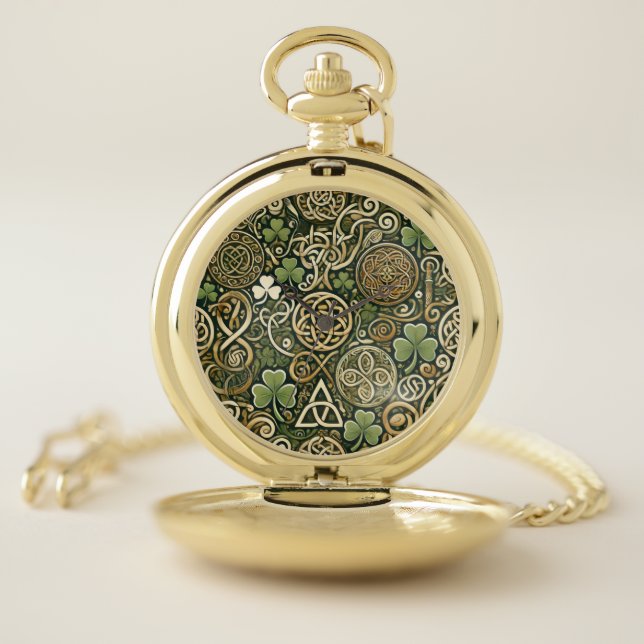 Celtic Bloom Pocket Watch (Inside)