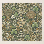 Celtic Bloom Scarf<br><div class="desc">Celtic Bloom feels like spring awakening in an ancient land where folklore still breathes. The intertwining Celtic knots suggest music that loops, weaves, and circles back on itself like a living tapestry of melody. Bright green tones evoke lively fiddle dances and warm sunlight filtering through mossy forests, while the golden...</div>