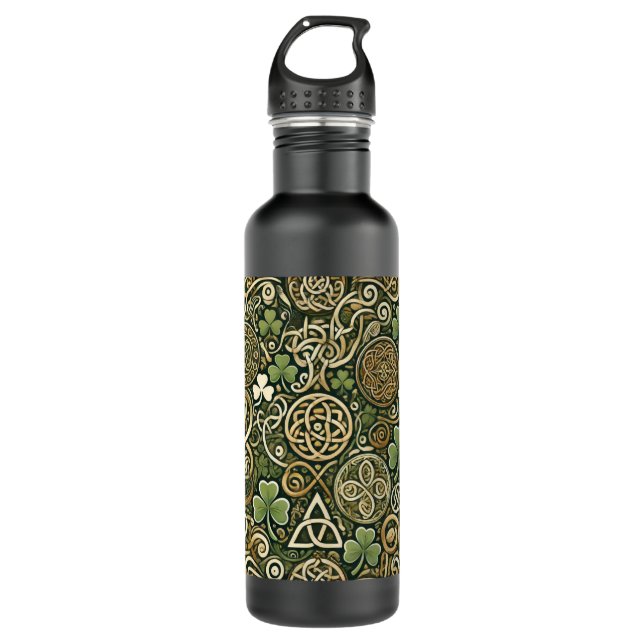 Celtic Bloom Stainless Steel Water Bottle (Front)