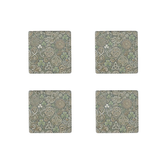 Celtic Bloom Stone Magnet (Front)