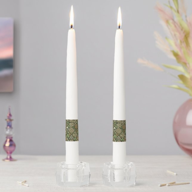 Celtic Bloom Taper Candle (In Situ)