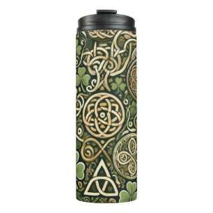 Celtic Bloom Thermal Tumbler