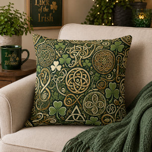Celtic Bloom Throw Pillow
