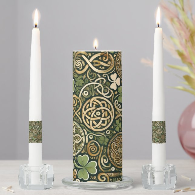 Celtic Bloom Unity Candle Set (In Situ)