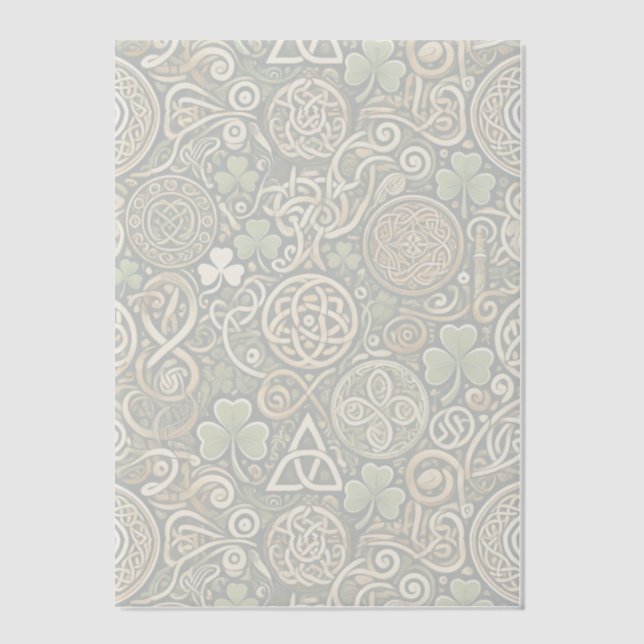 Celtic Bloom Vellum Invitations (Front)