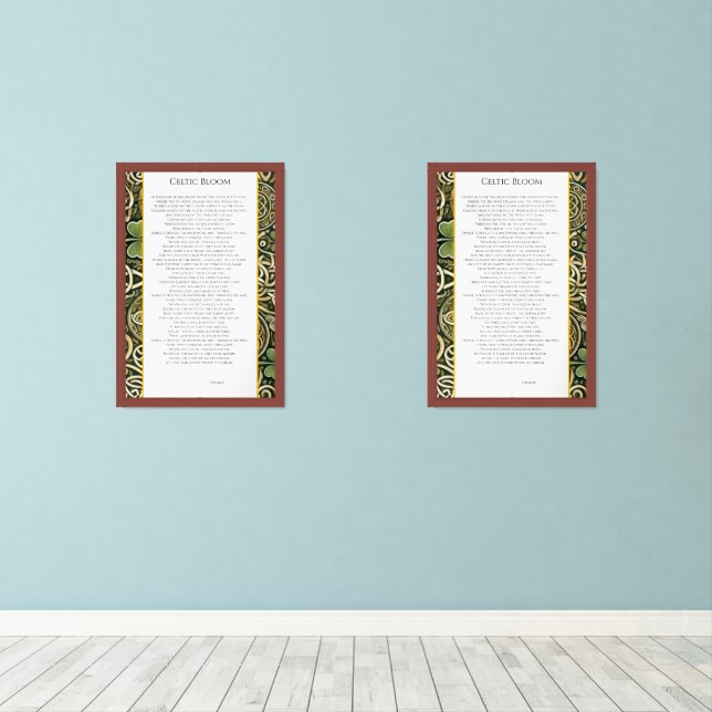 Celtic Bloom Wall Art Sets (Wood Floor)