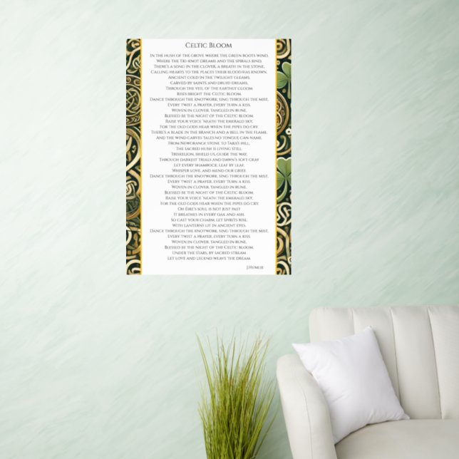 Celtic Bloom Wall Decal (Living Room)