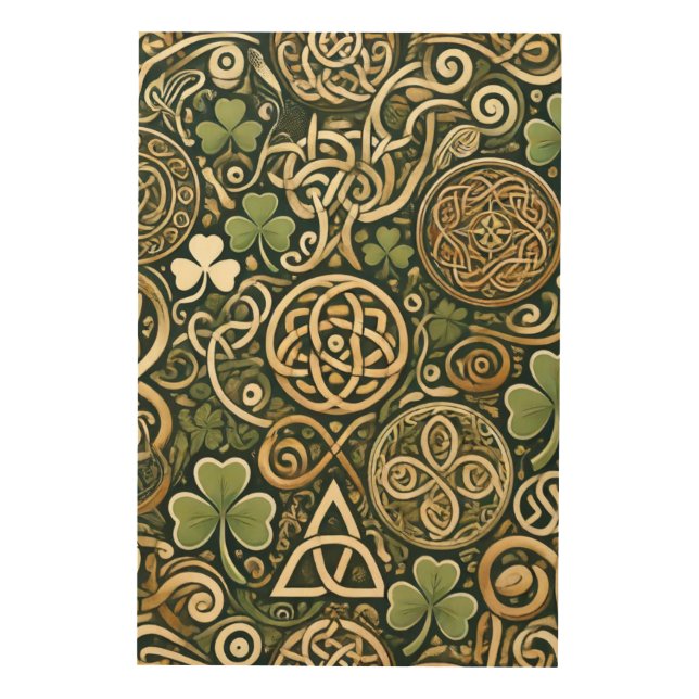 Celtic Bloom Wood Wall Art (Front)