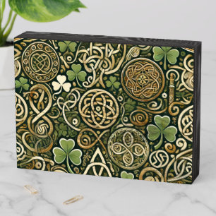 Celtic Bloom Wooden Box Sign