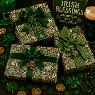 Celtic Bloom Wrapping Paper Sheets