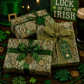 Celtic Bloom Wrapping Paper Sheets