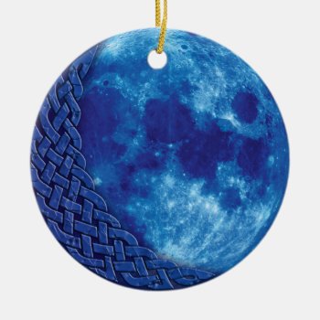 Celtic Blue Moon Ornament by foxvox at Zazzle