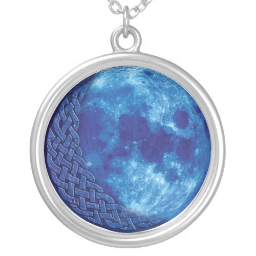 Celtic Blue Moon Pendant Necklace