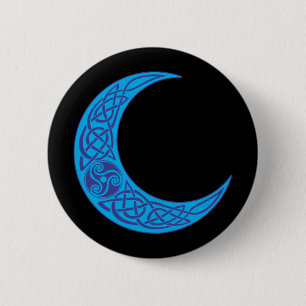 Celtic Blue Moon Pinback Button