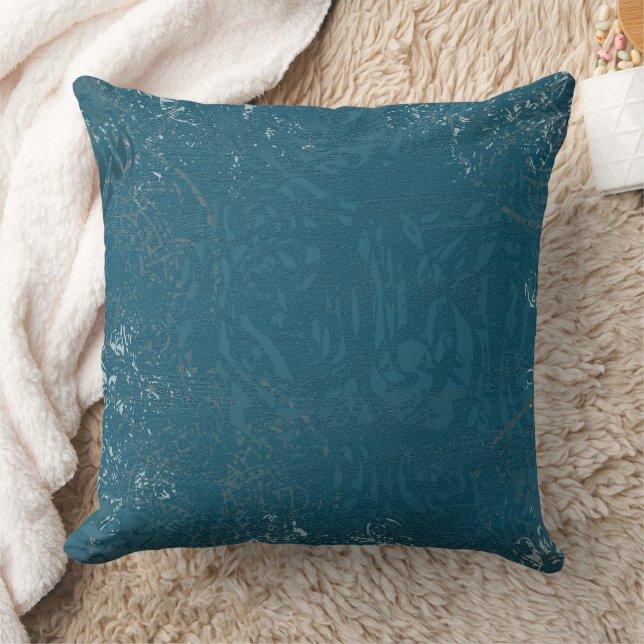 Celtic Blue Patterned Decor Throw Pillow (Blanket)